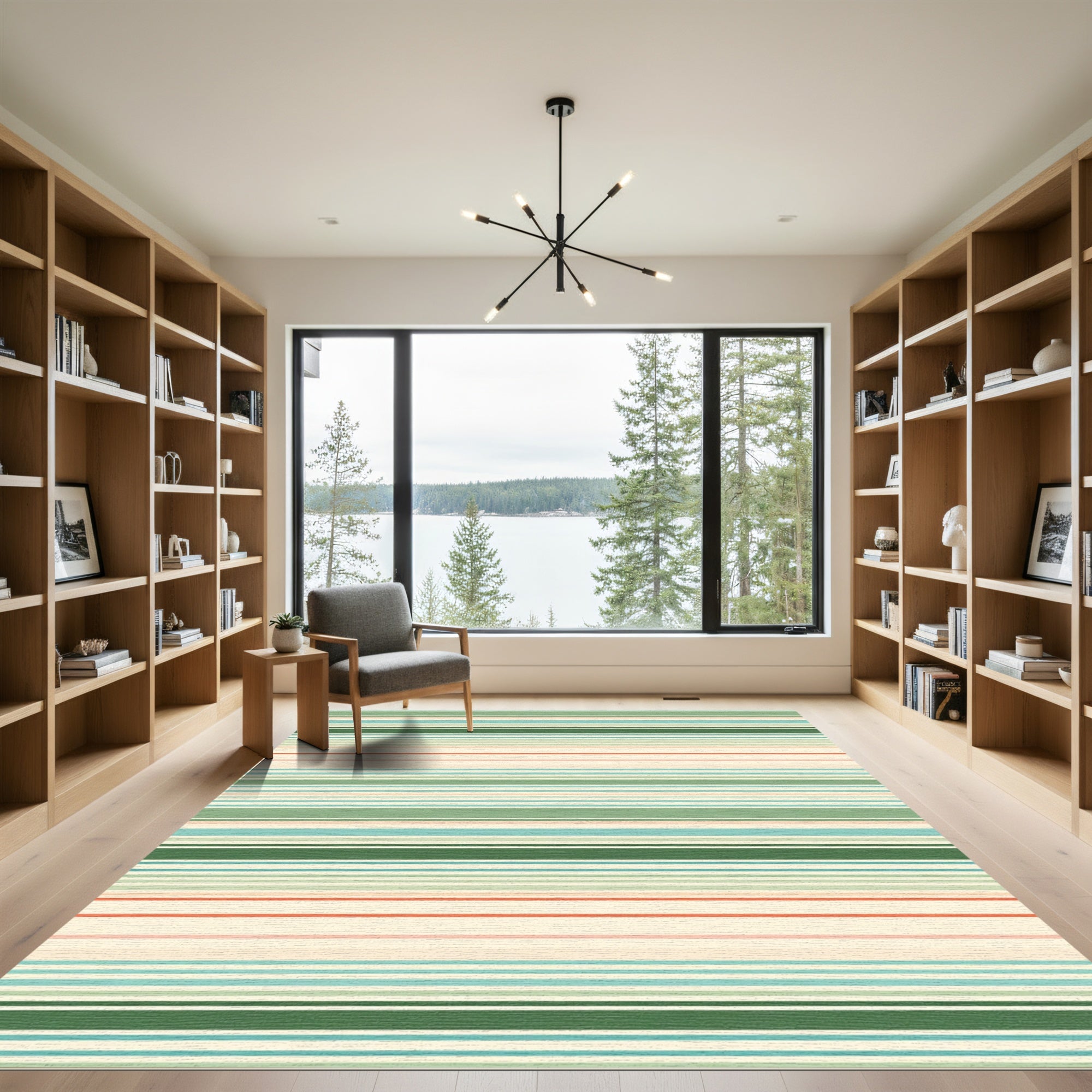 Multi Stripe Earth Tones Rug