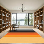 Warm Sunset Gradient Stripe Rug