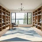Geometric Chevron Ice Blue Rug