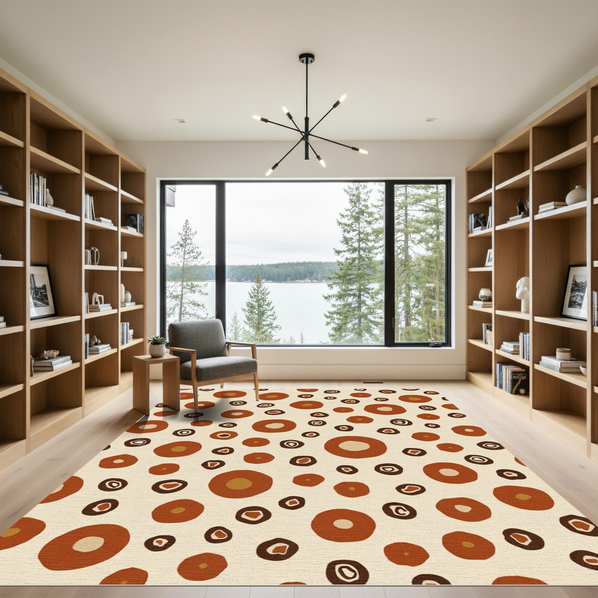 Earthy Circles Composition Rug