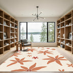 Terracotta Petal Floral Medley Rug