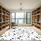 Black and White Splatter Spot Rug