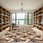 Earthy Organic Abstract Camouflage Rug