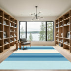 Serene Blue Stripe Harmony Rug