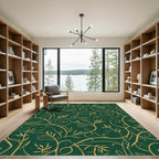 Golden Vine Botanical Forest Rug