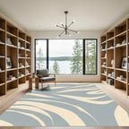 Pale Cream Abstract Animal Stripe Rug