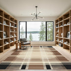 Earthy Wide Stripe Intersecting Rug