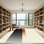 Modern Gradient Black Ochre Blocks Rug