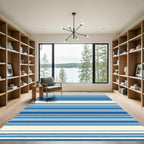 Classic Blue Stripe Harmony Rug