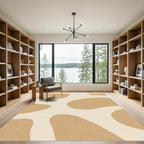 Caramel Cream Organic Blob Rug