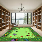 Whimsical Garden Bugs And Flowers Rug