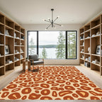 Brown Tan Spots Abstract Rug