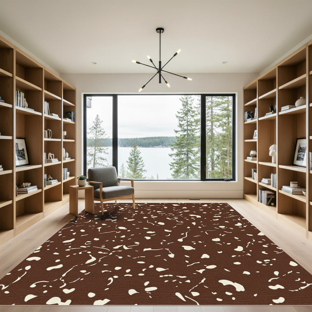 Choco Splatter Organic Texture Rug