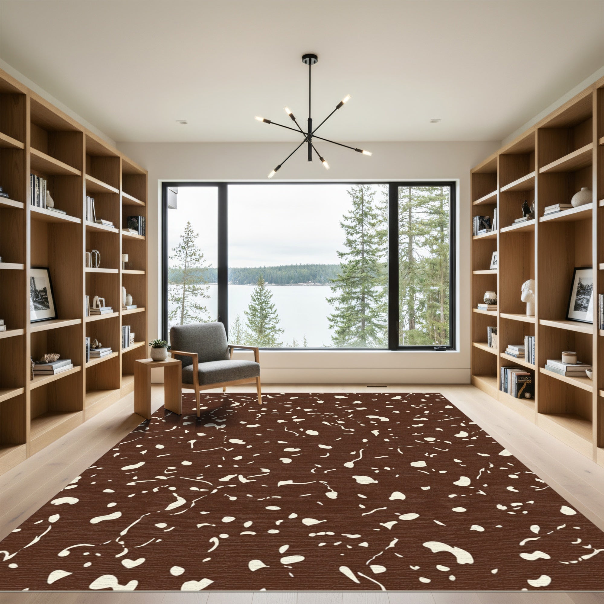 Choco Splatter Organic Texture Rug