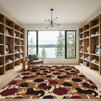 Earthy Camouflage Spot Abstract Rug
