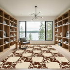 Abstract Square Silhouette Reversible Rug