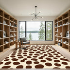 Ivory Brown Irregular Spots Rug