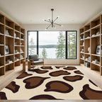 Brown Beige Animal Print Spots Rug