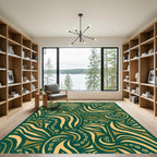 Jade Gold Organic Swirl Rug