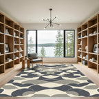 Modern Neutral Organic Wave Rug