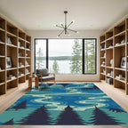 Blue River Forest Animals Rug