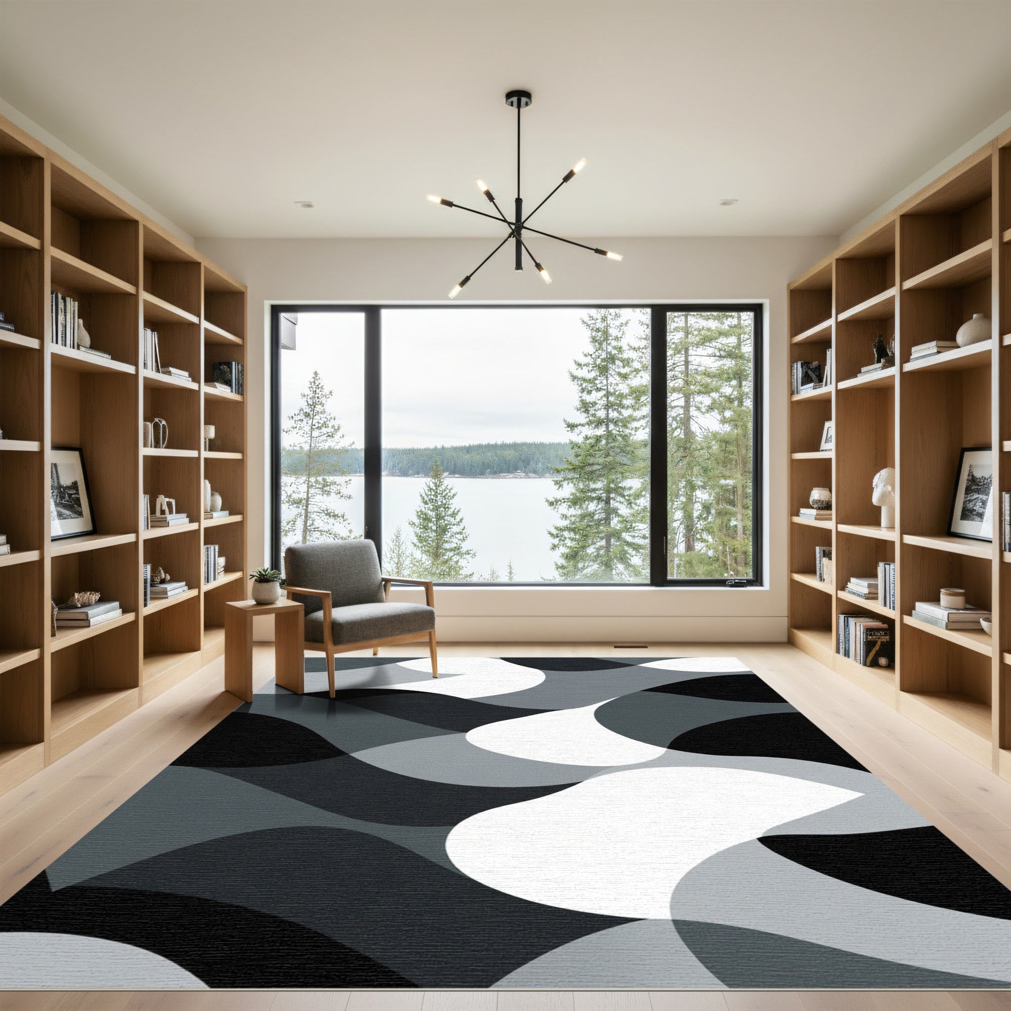 Monochromatic Abstract Wave Flow Rug