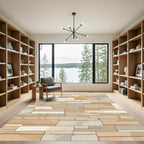 Natural Stone Stacked Rectangular Rug