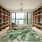 Tropical Parrots and Toucans Foliage Rug
