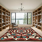Retro Abstract Psychedelic Swirl Rug