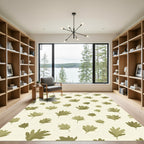 Olive Leaf Scatter Pattern Rug