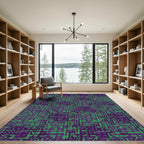 Abstract Geometric Lines Rug
