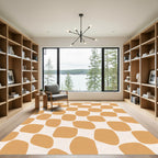 Amber Organic Square Check Rug