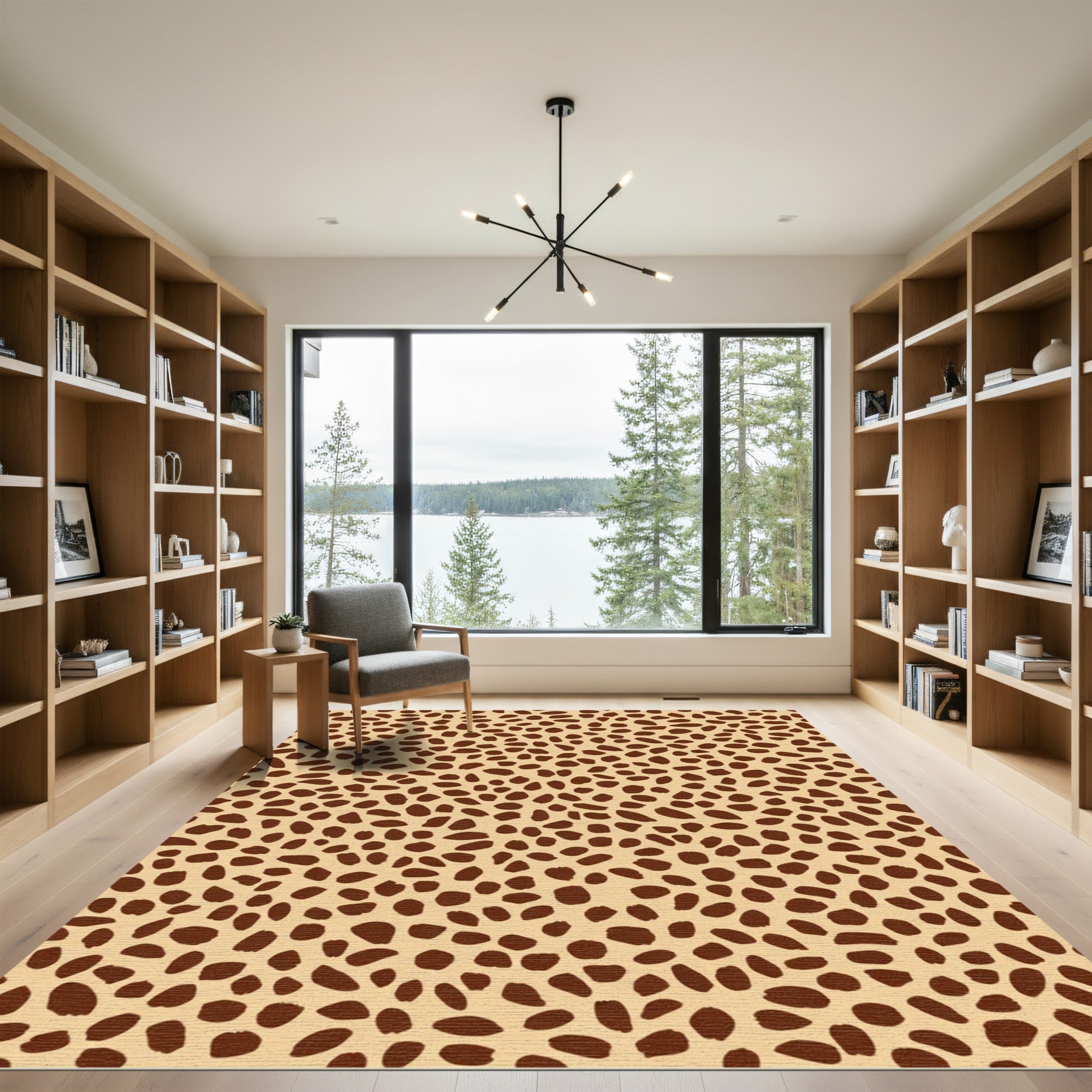 Tan Cheetah Spots Rug