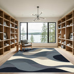 Modern Abstract Dune Waves Rug
