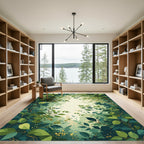 Lush Verdant Forest Canopy Vines Rug