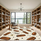 Hot Dog Black Dot Cream Rug