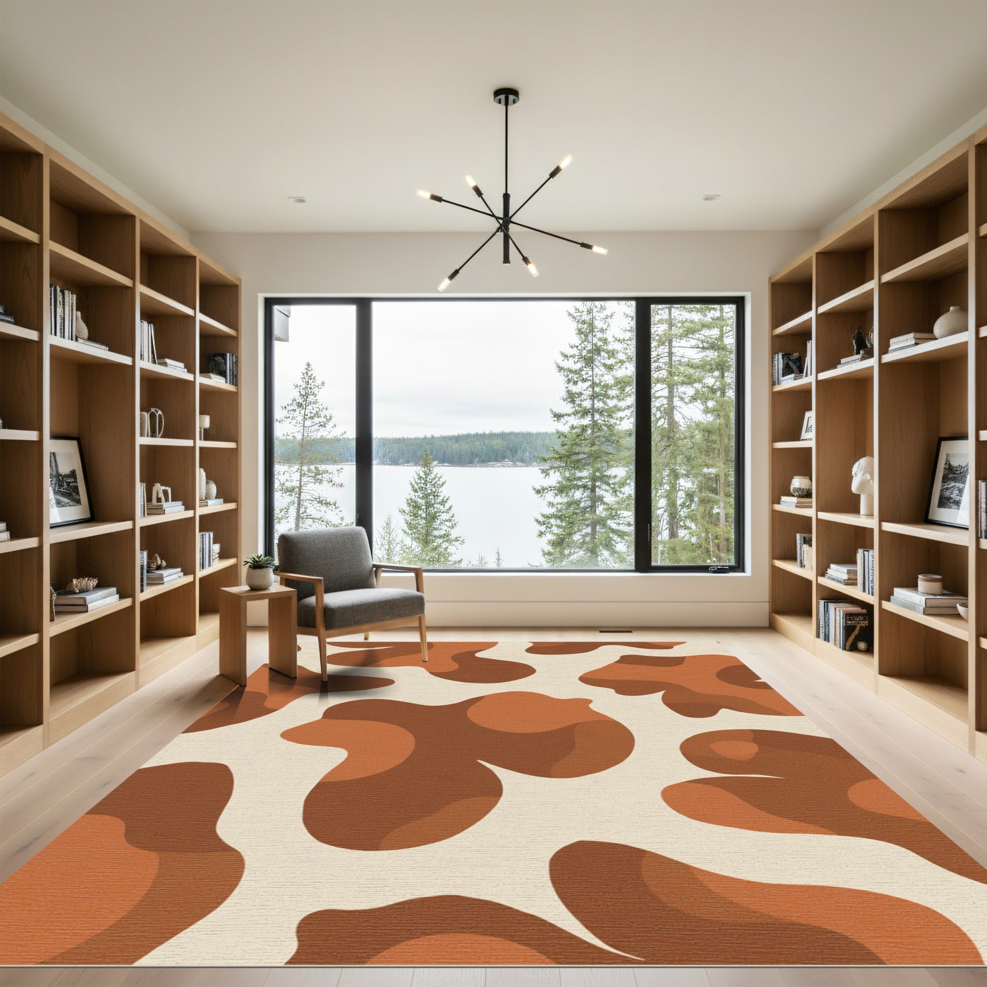 Earthy Tones Organic Blob Rug