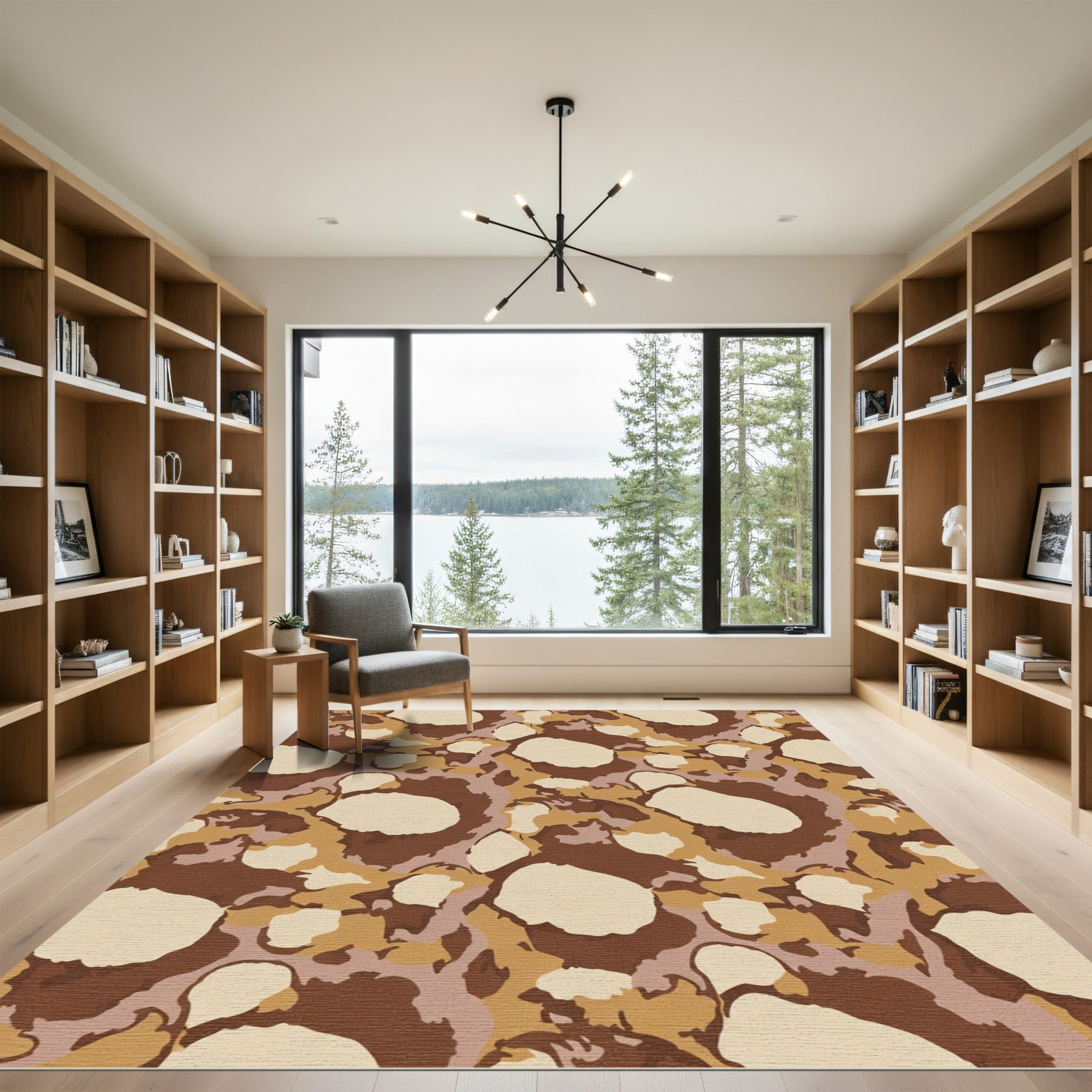 Desert Camo Ochre Blobs Rug