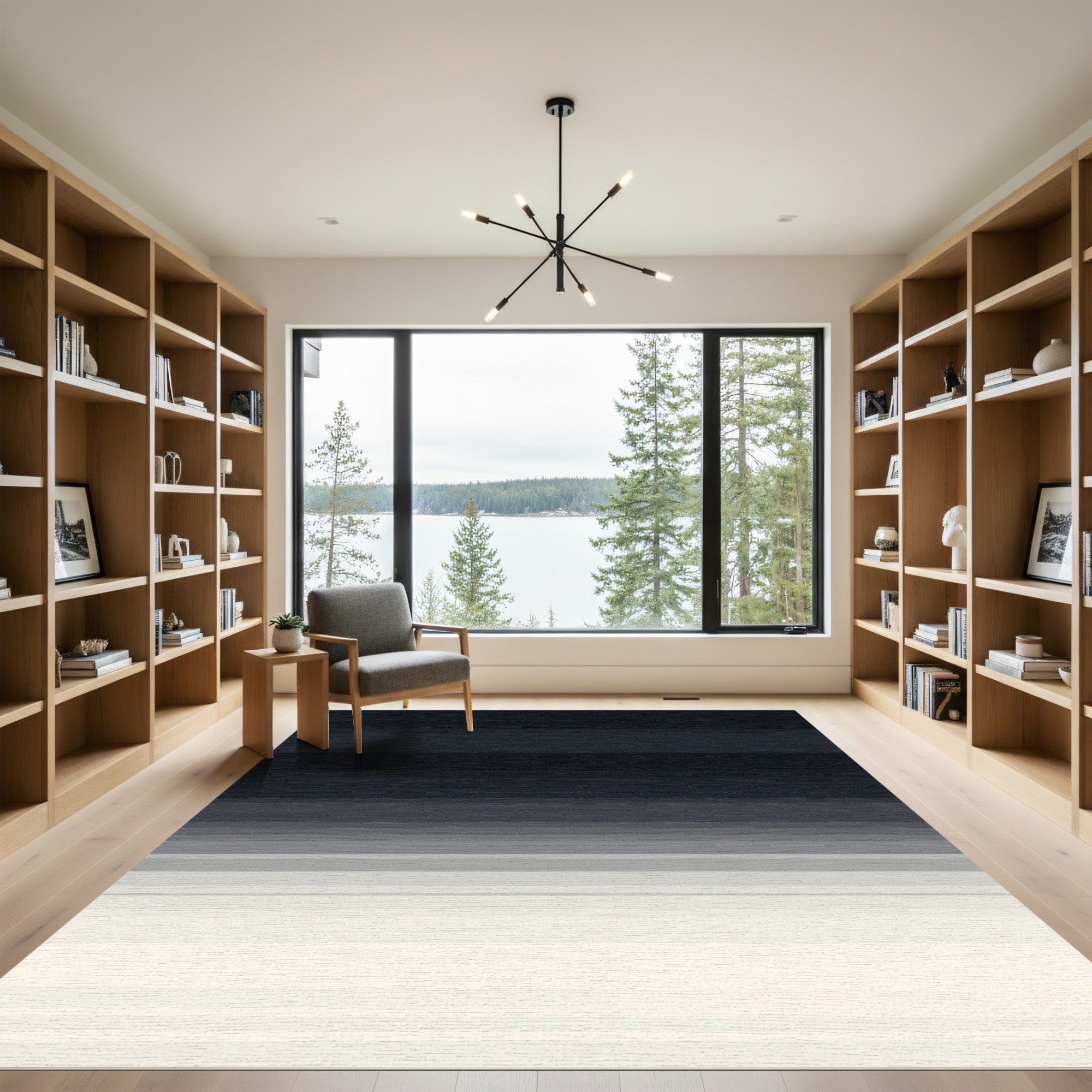Monochromatic Horizontal Pixel Gradient Rug