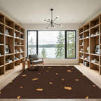 Brown Yellow Spotted Animal Hide Rug