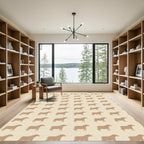 Tannish Horse Cavalcade Pattern Rug