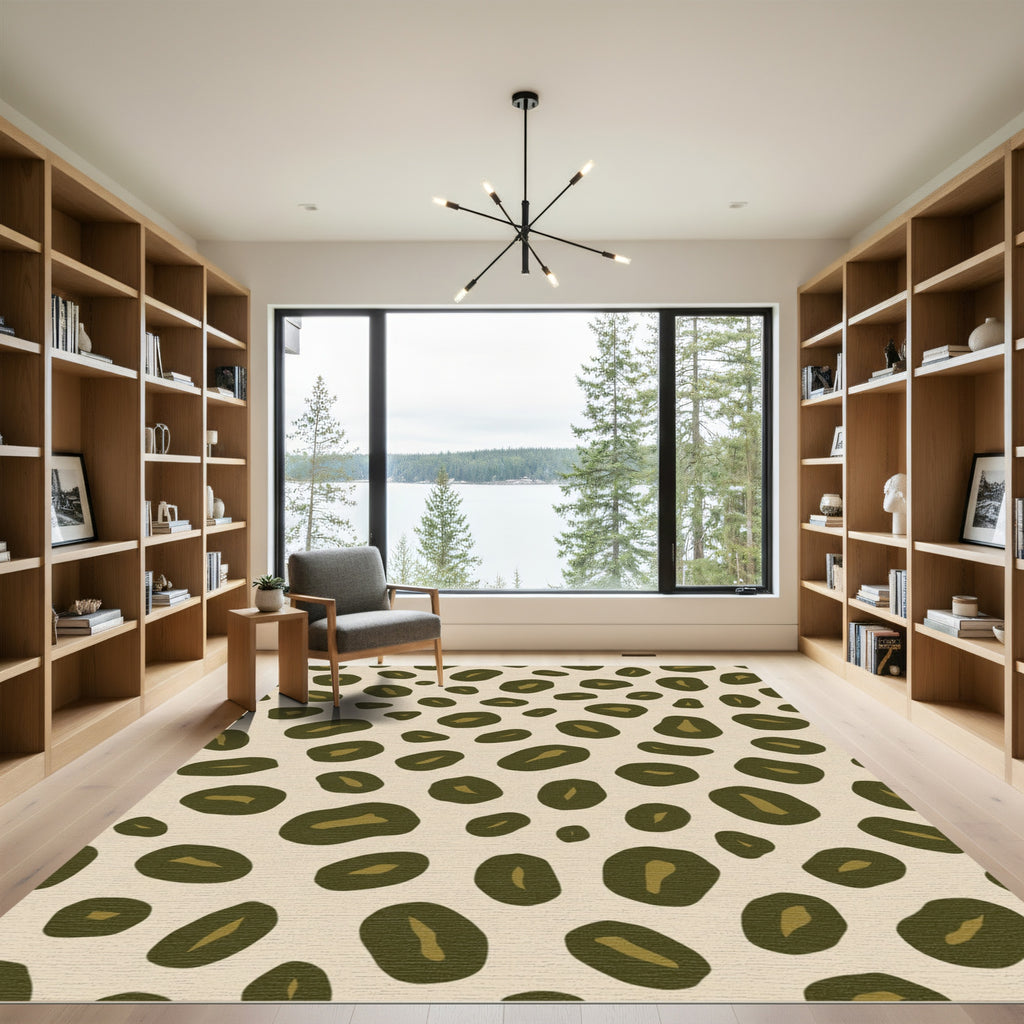 Classic Leopard Spot Overlay Rug