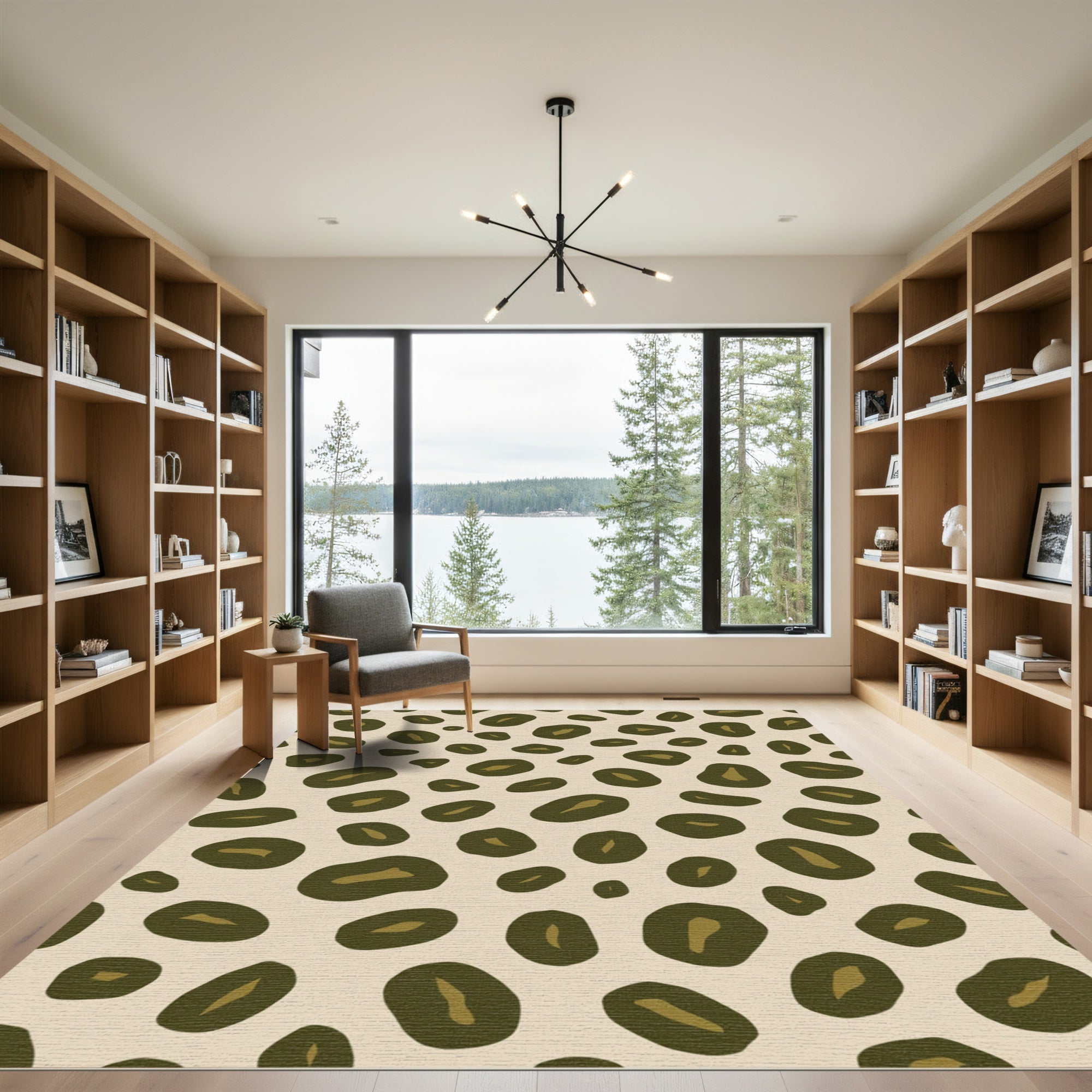 Classic Leopard Spot Overlay Rug