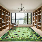 Whimsical Garden Insects and Butterflies Rug