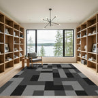 Monochromatic Geometric Block Composition Rug