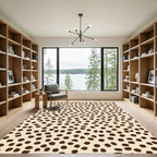 Brown Spots Cream Background Rug