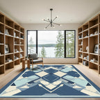 Geometric Diamond Mid Century Rug