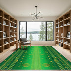 Emerald Green Circuit Board Stripes Rug
