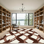 Chocolate Brown Intertwined Links Rug