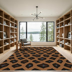 Brown Leopard Spots Abstract Rug